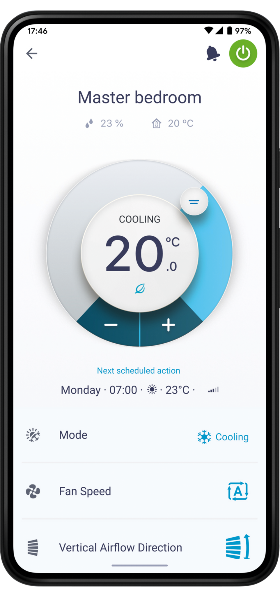 Daikin Onecta programėlė telefone